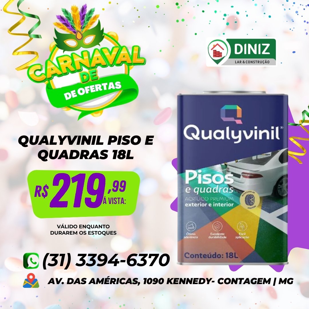 Qualyvinil Piso e Quadras - 18L